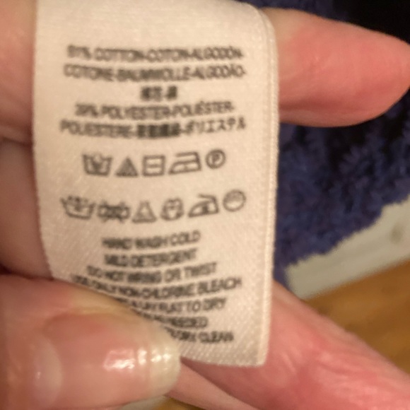 Free People Dolphin Bay Deep blue knit‎ ￼Oversized V-neck Soft sweater Sz XS-M - Picture 11 of 11